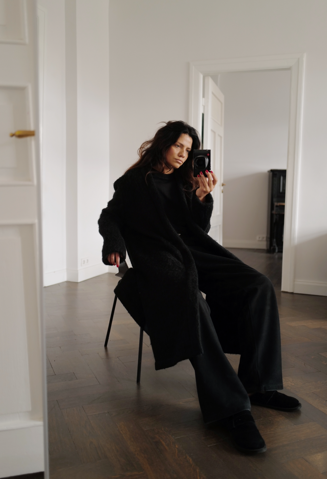 Alpaca Wool Fluffy Coat-Cape VICTORIA(Last item)