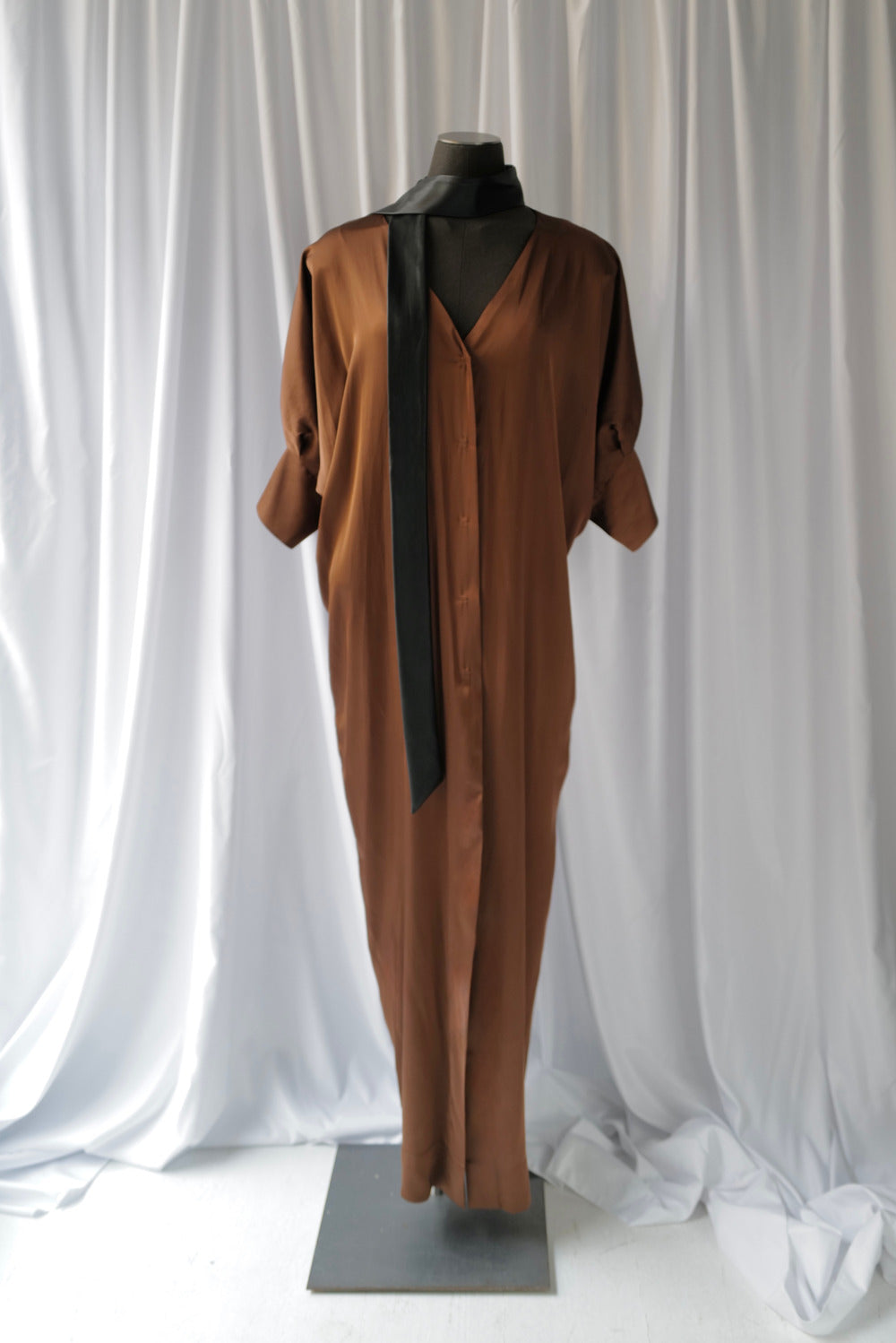 Block Colour Kimono Maxi Robe-Dress AW25