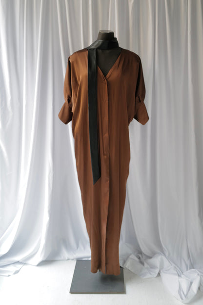 Block Colour Kimono Maxi Robe-Dress AW25