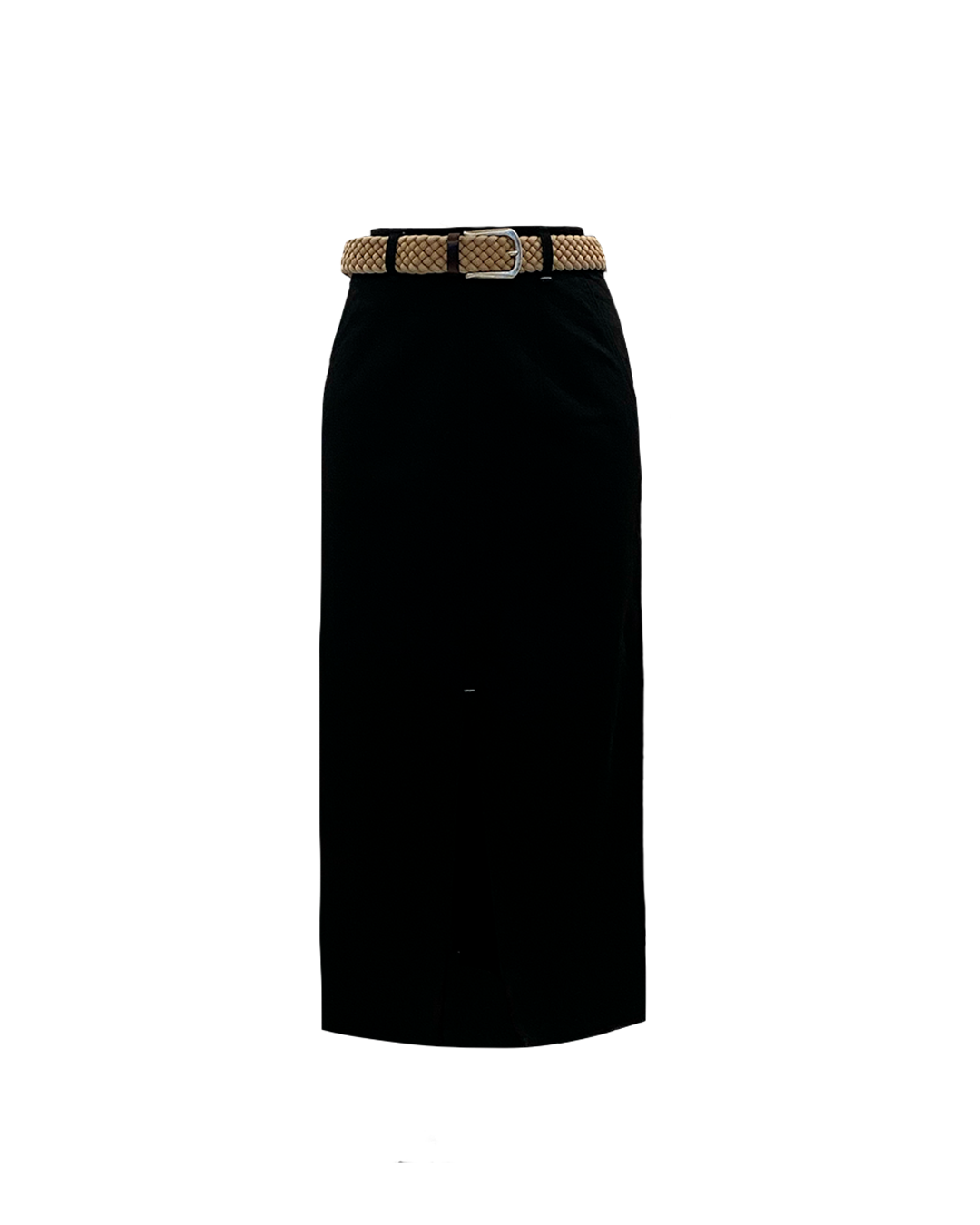 Midi Black Denim Skirt