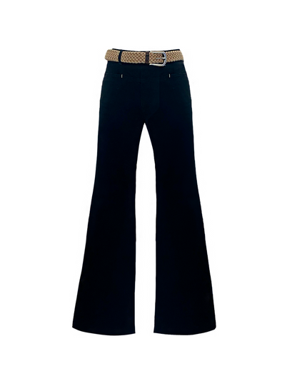 FLARED ORGANIC COTTON BLACK JEANS