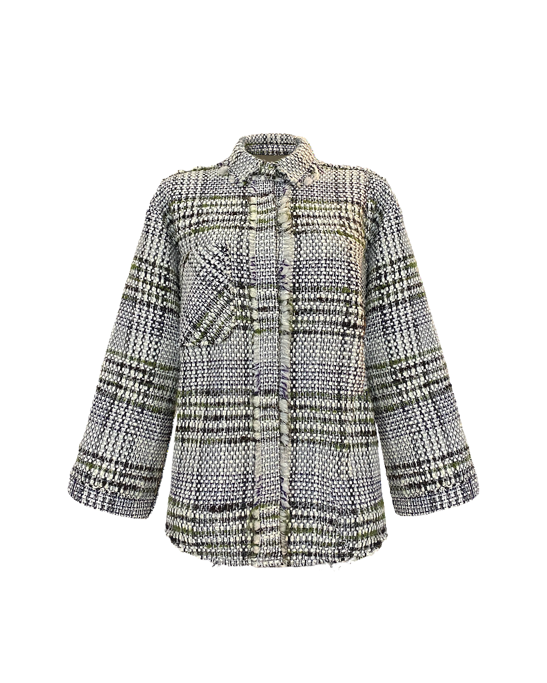 CHECK TWEED  SHIRT