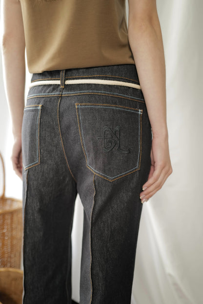 Raw Denim Crease-Front Jeans AW25