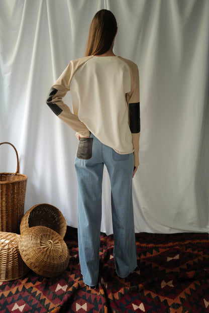 Organic Cotton Two colours Longsleeves Top AW25