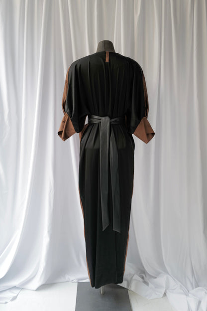 Block Colour Kimono Maxi Robe-Dress AW25