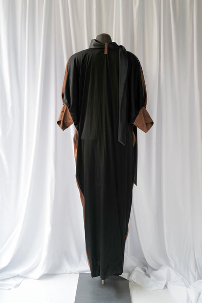 Block Colour Kimono Maxi Robe-Dress AW25