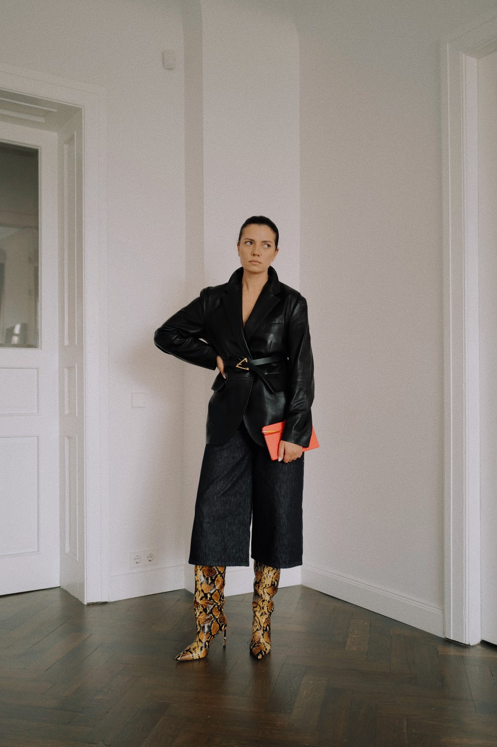Raw Denim Wide-Leg Culotte Jeans AW25