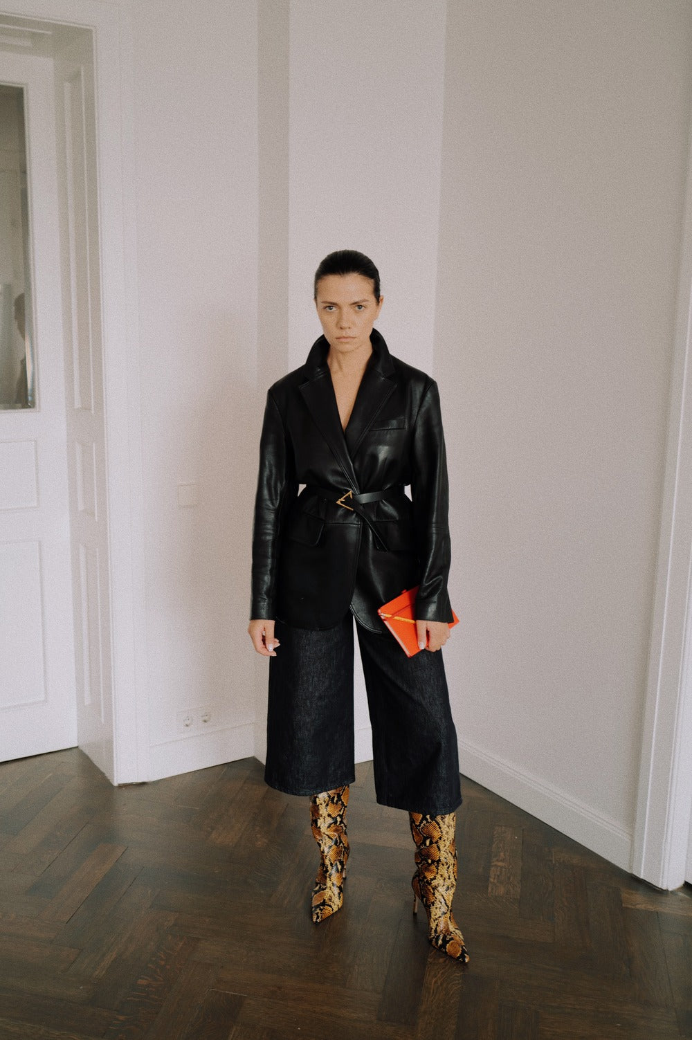 Raw Denim Wide-Leg Culotte Jeans AW25