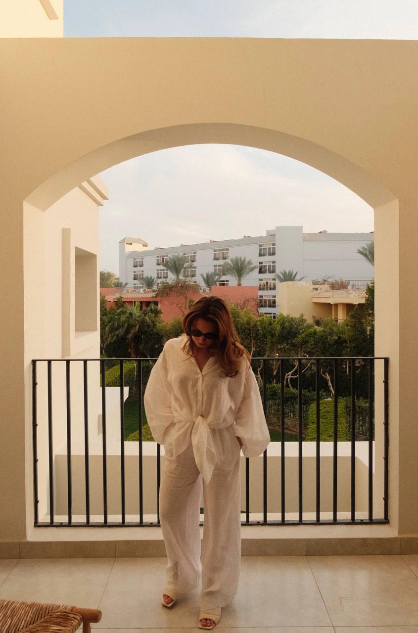 Linen Shirt-Tunic IRIS  WHITE