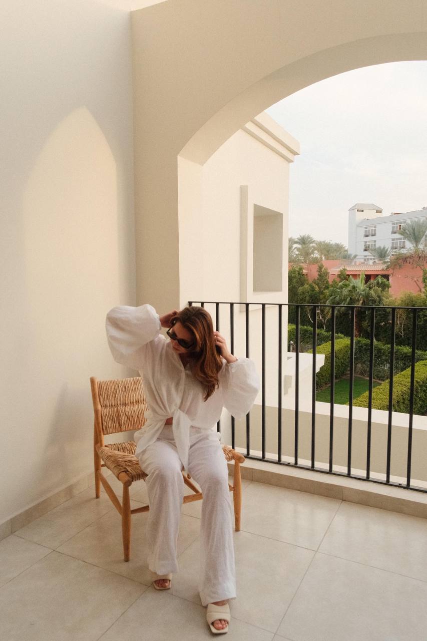 Linen Shirt-Tunic IRIS  WHITE