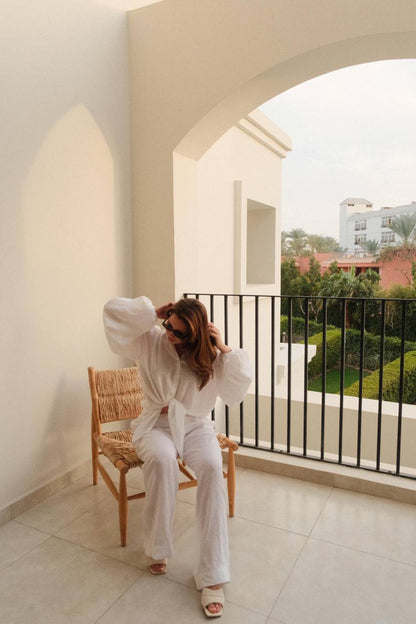 Linen Shirt-Tunic IRIS  WHITE