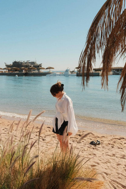 Linen Shirt-Tunic IRIS  WHITE