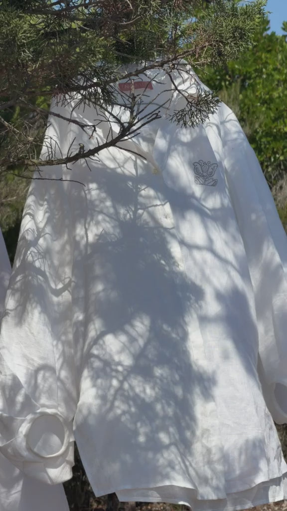 Linen Shirt-Tunic IRIS WHITE