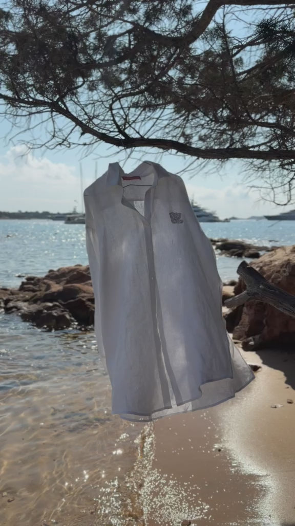 Linen Shirt-Tunic IRIS WHITE