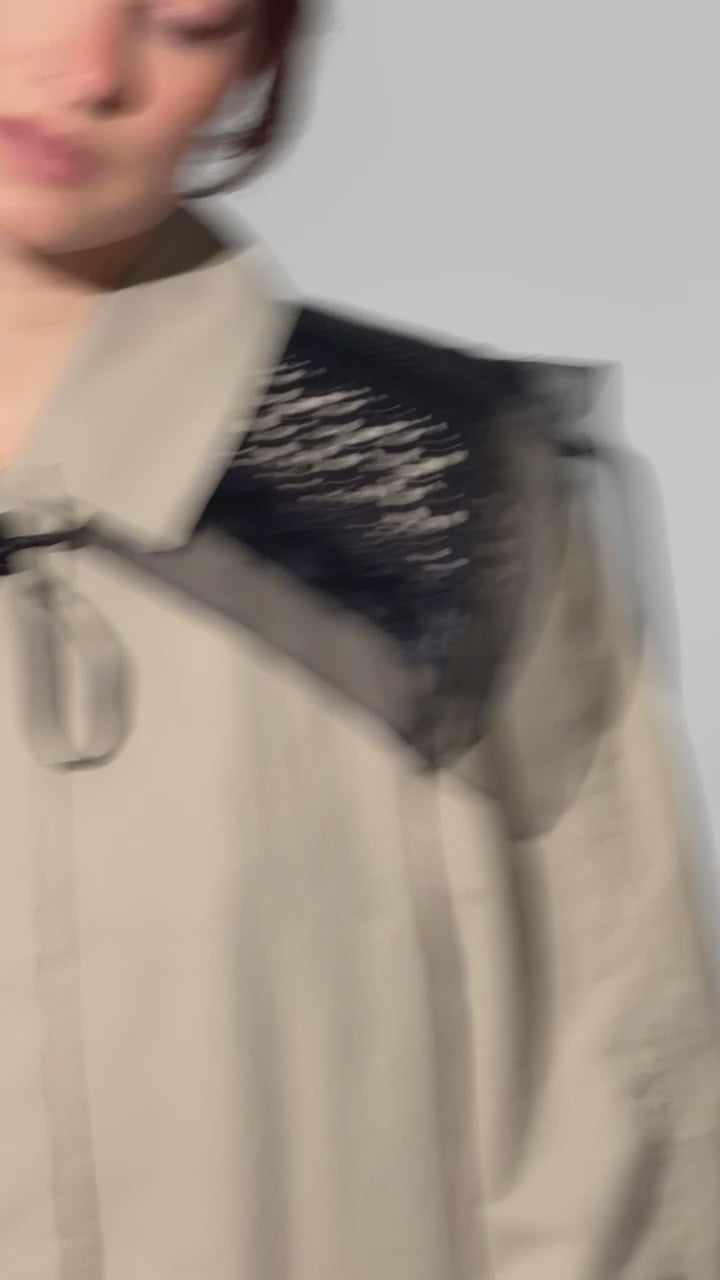 Hand Made Patchwork Collar SS26  In Black