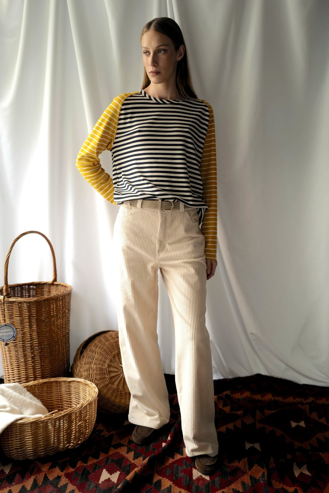 Wide Corduroy Trousers SAND (Last item)