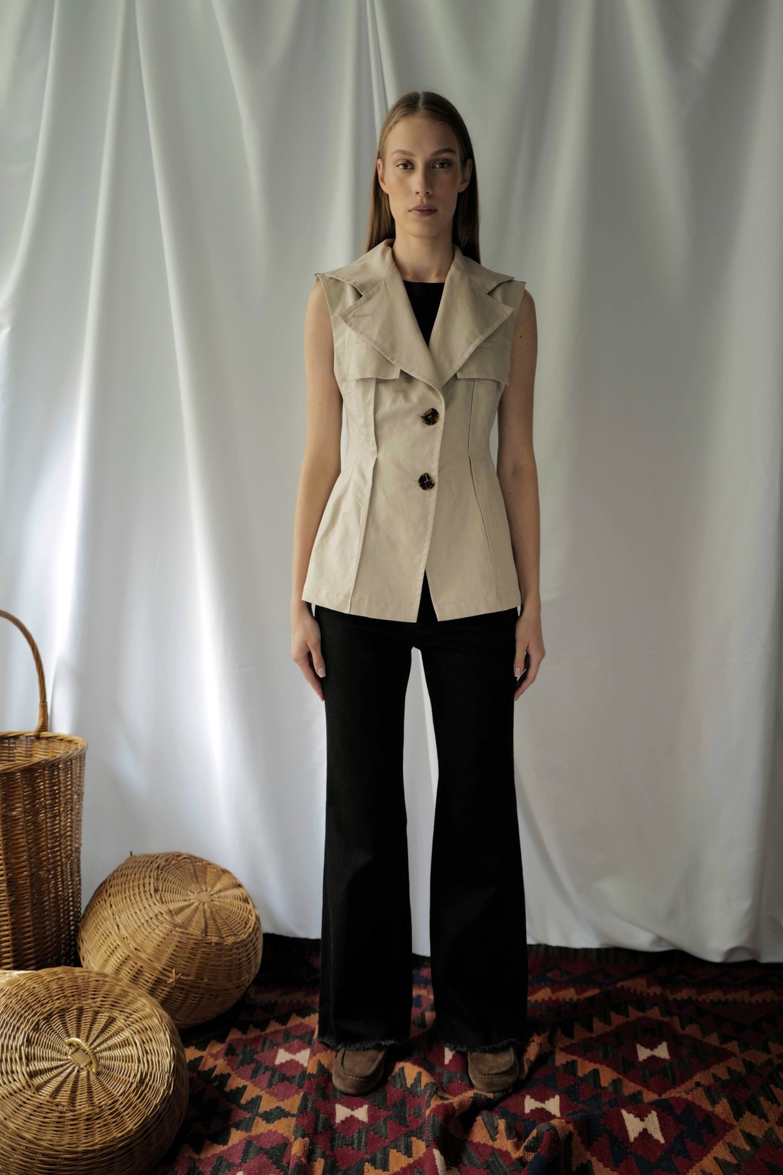 Cotton Gabardine Vest AW25